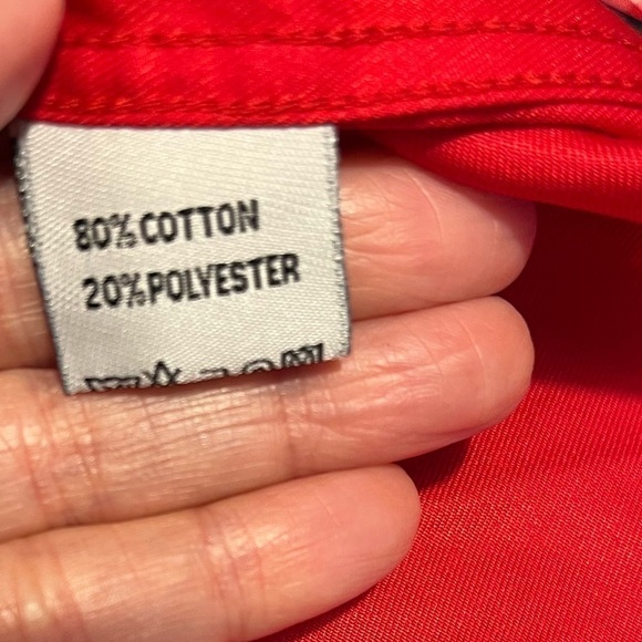 Domani Blue Label Red Button Down Shirt Sz 34/35 (L) 16 - Picture 6 of 7